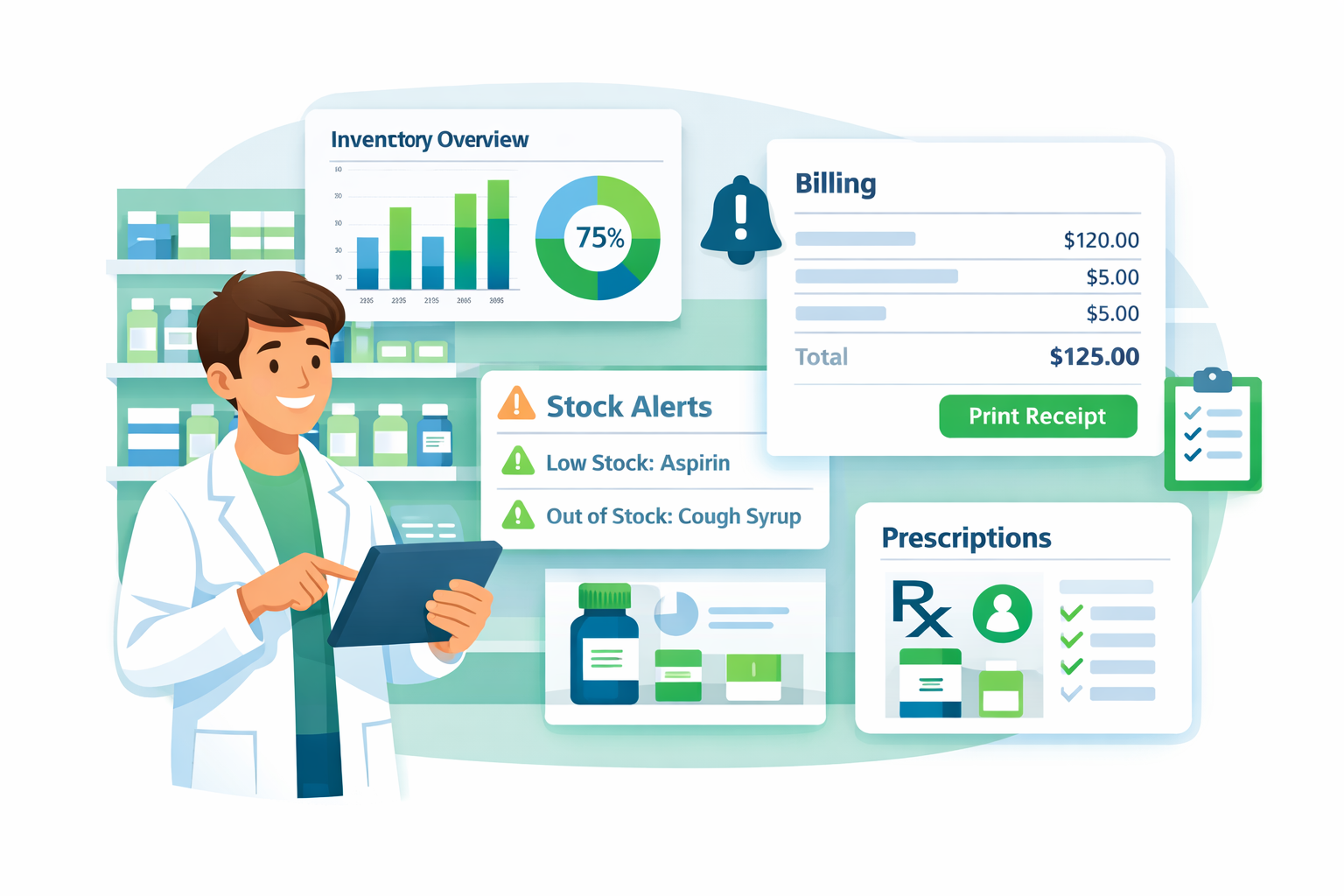 Pharmacy Management Illustration