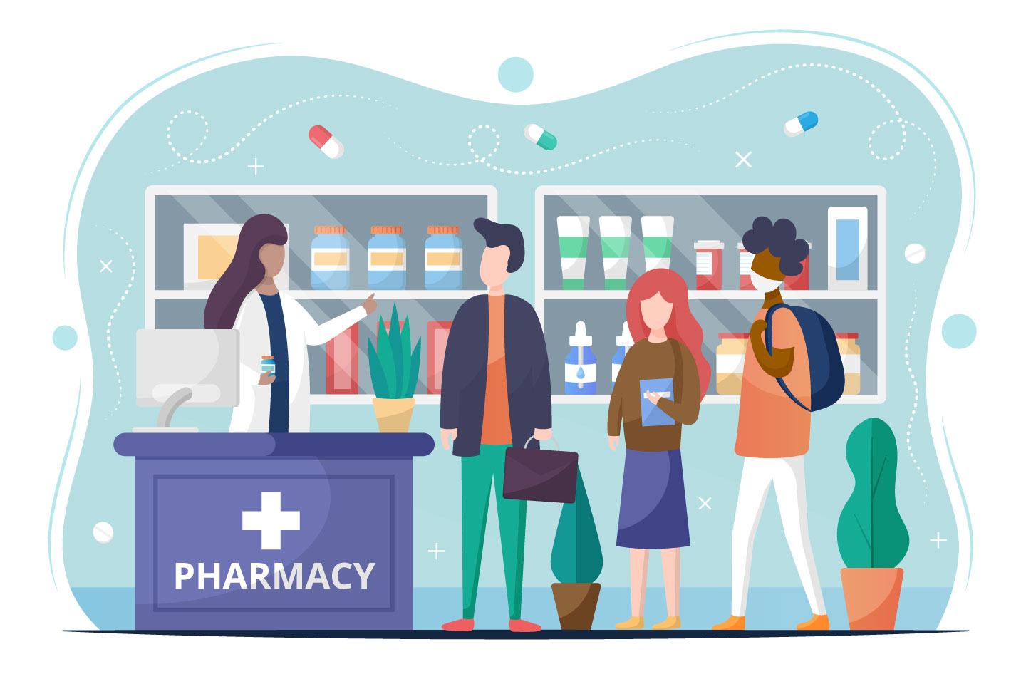 Pharmacy Owners Illustration